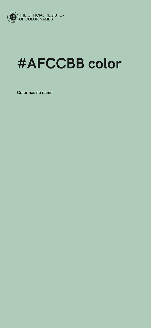 #AFCCBB color image