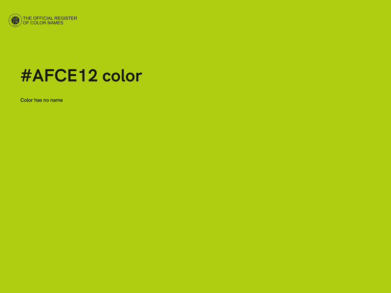 #AFCE12 color image