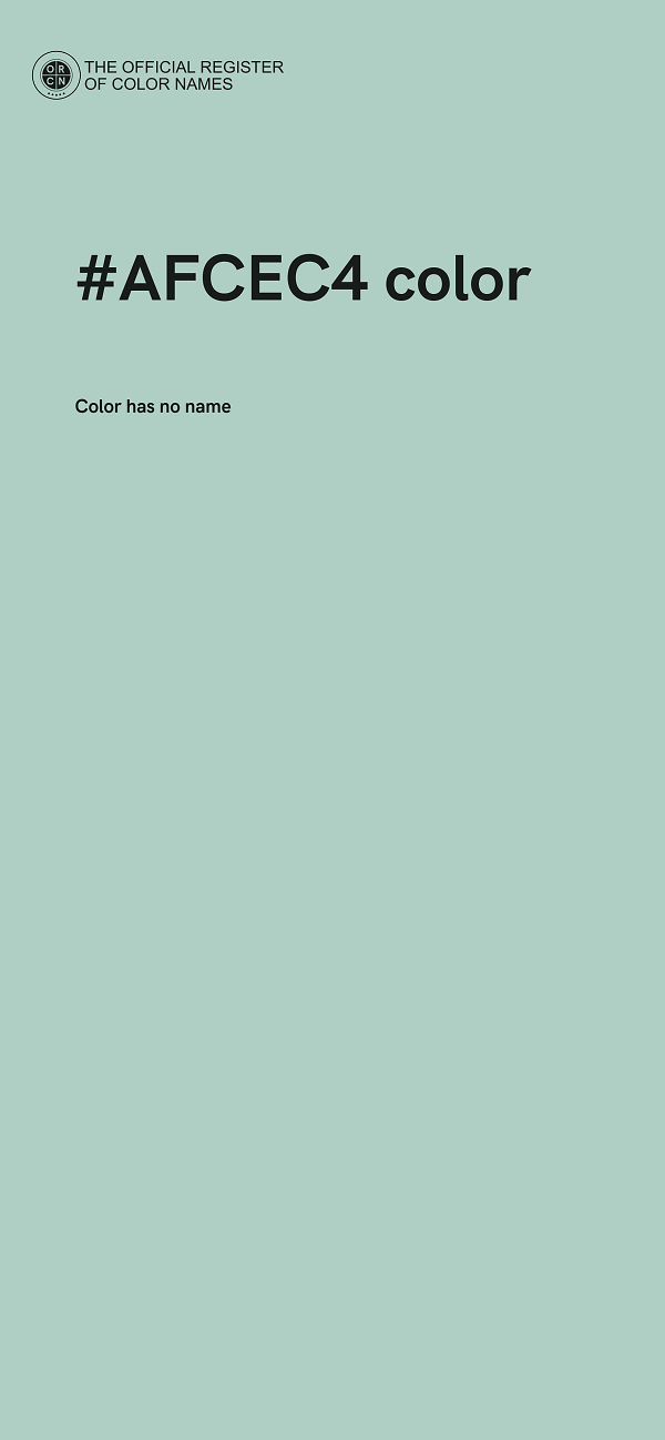 #AFCEC4 color image