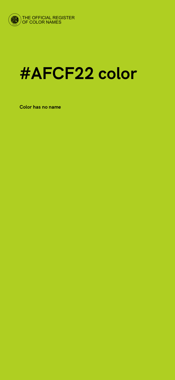 #AFCF22 color image