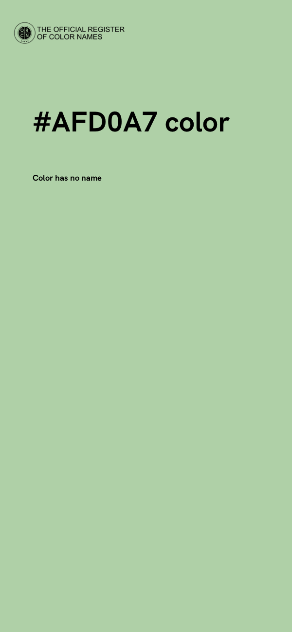 #AFD0A7 color image