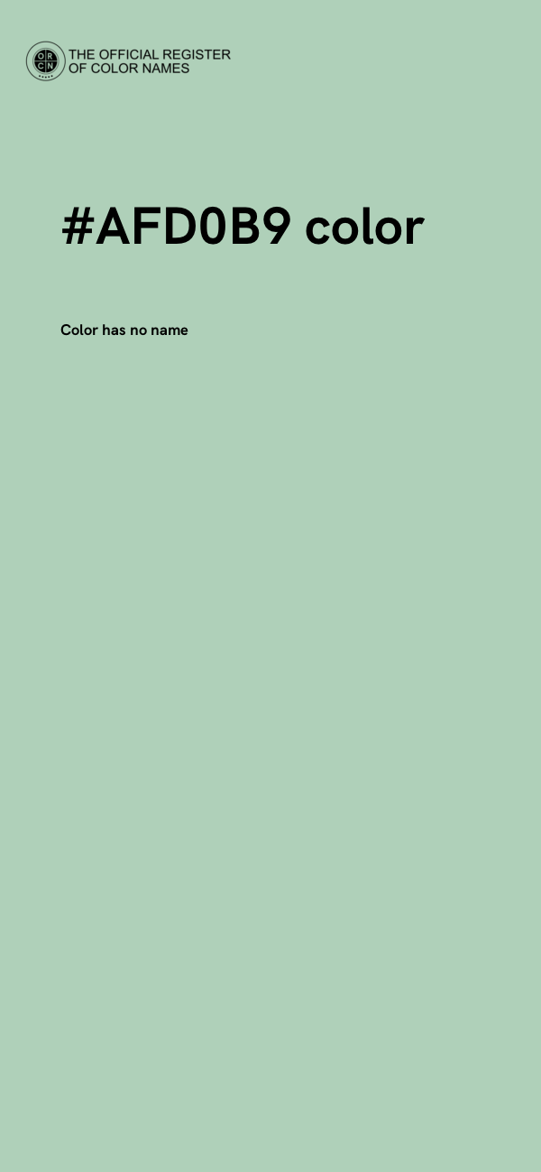 #AFD0B9 color image
