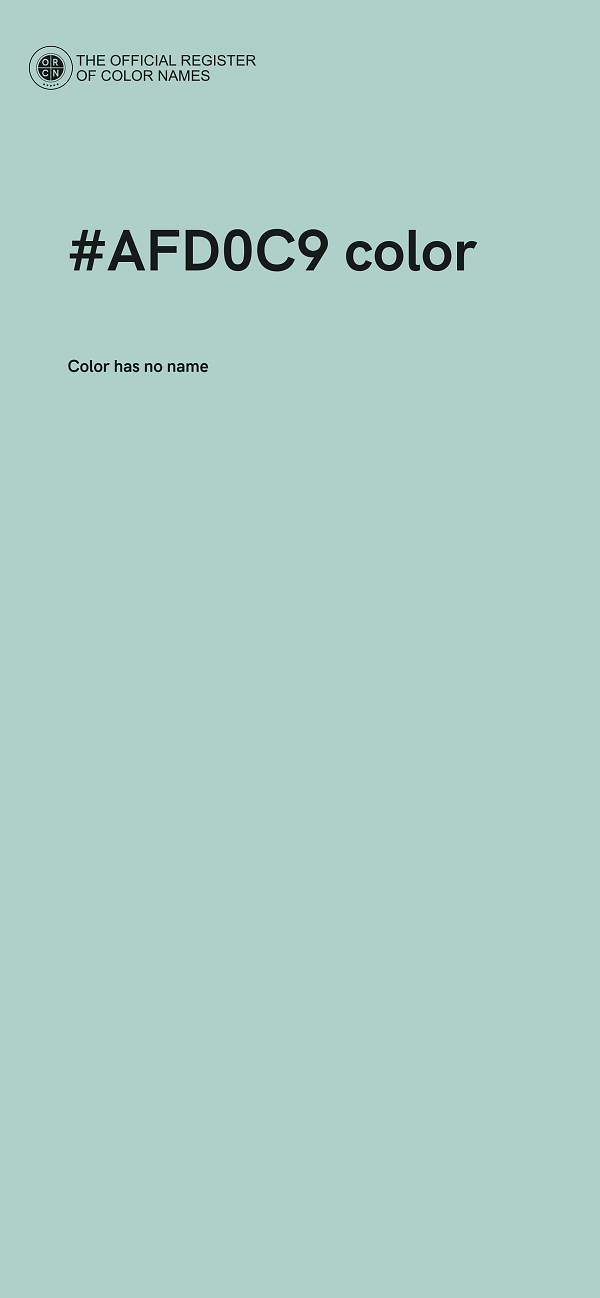 #AFD0C9 color image