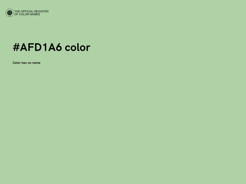 #AFD1A6 color image