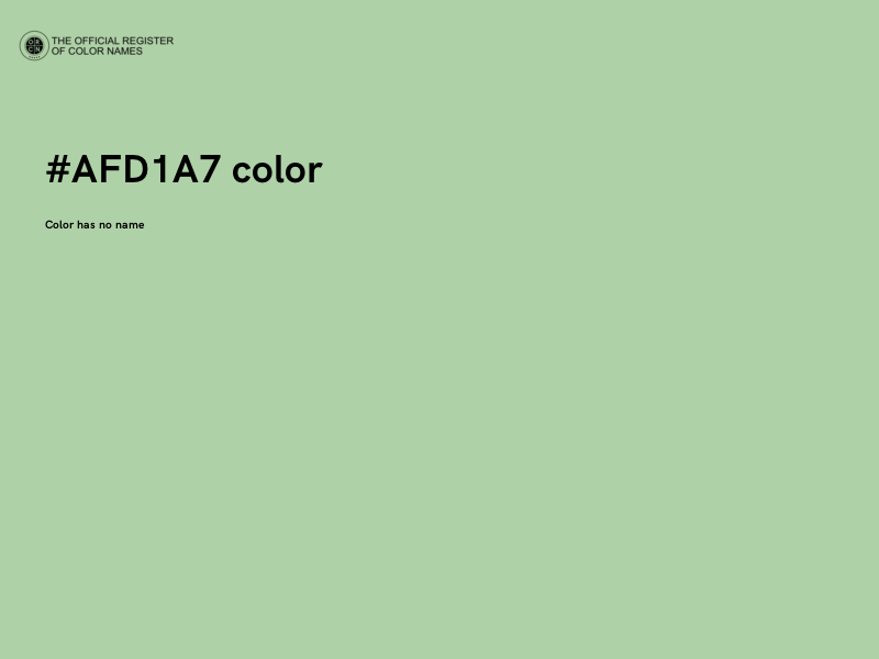 #AFD1A7 color image