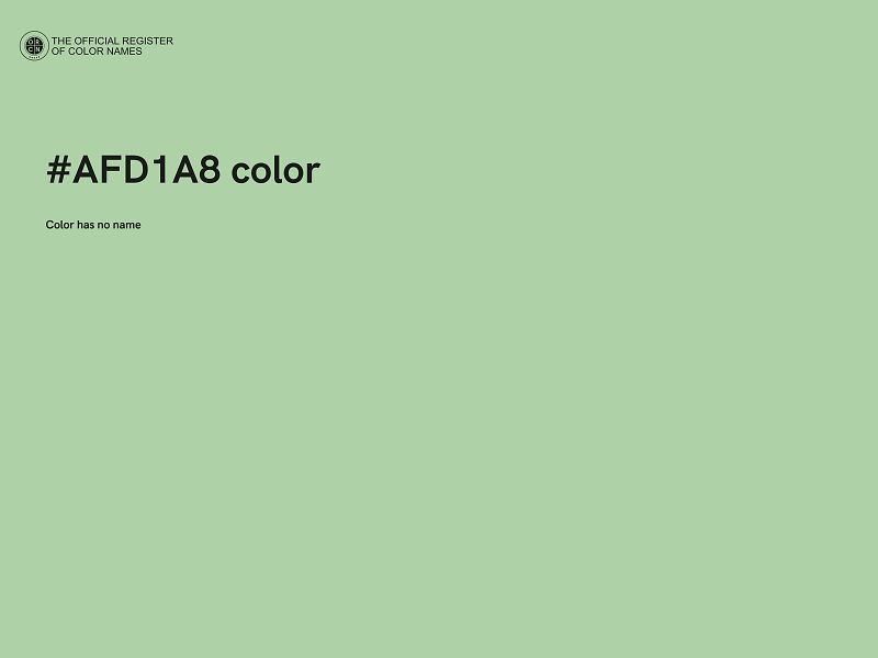 #AFD1A8 color image