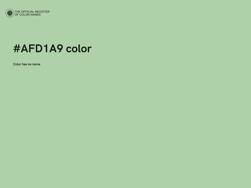 #AFD1A9 color image