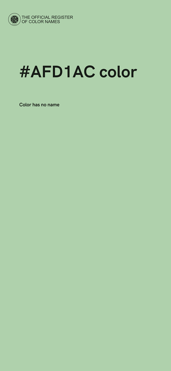 #AFD1AC color image
