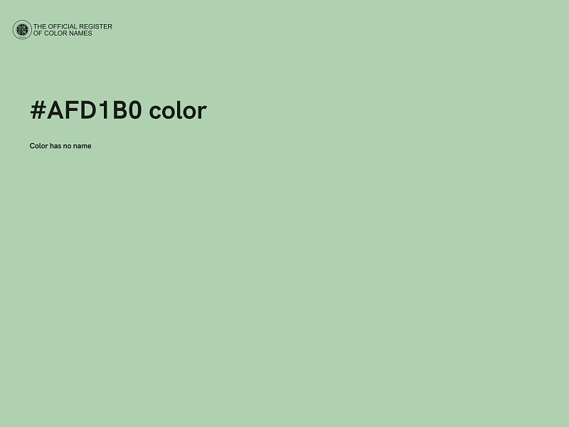 #AFD1B0 color image