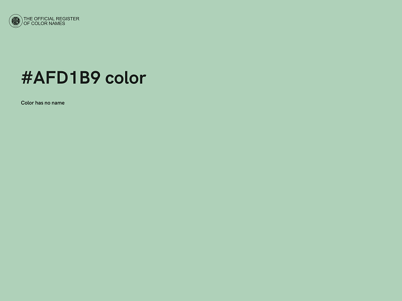 #AFD1B9 color image