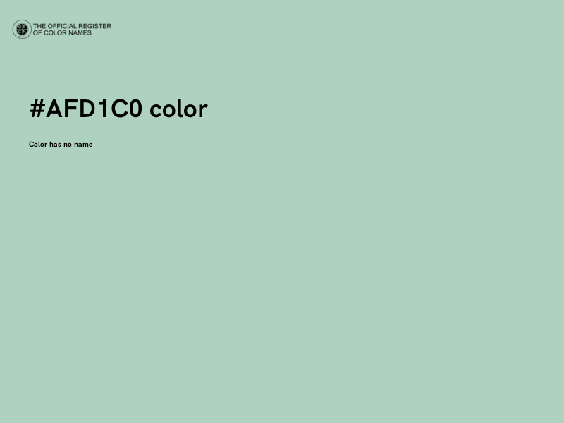 #AFD1C0 color image