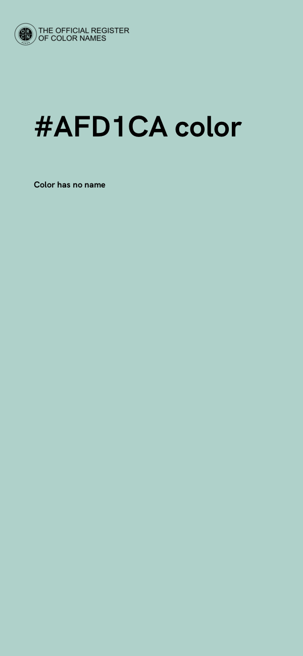 #AFD1CA color image