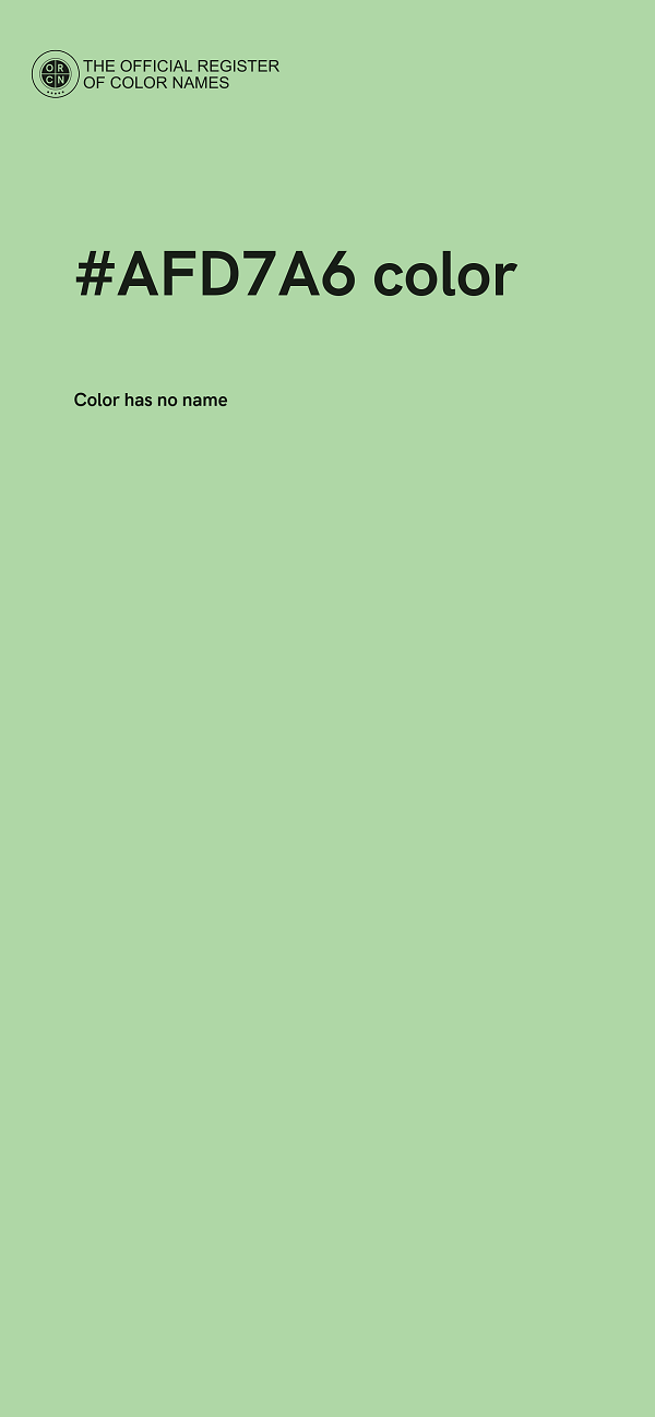 #AFD7A6 color image