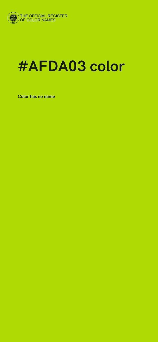 #AFDA03 color image