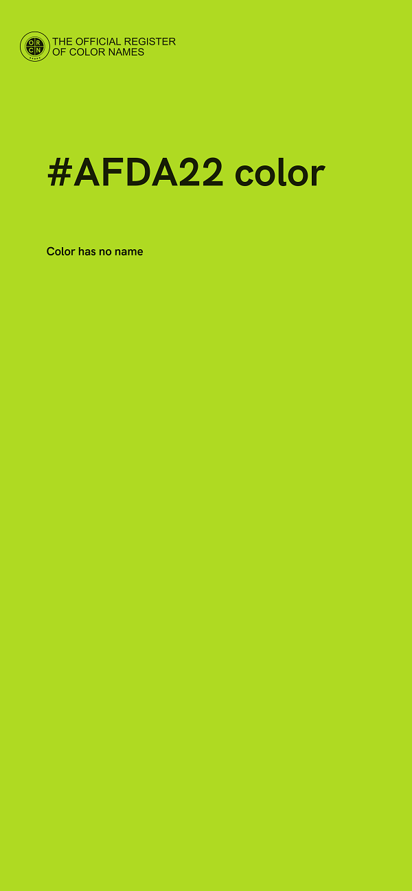 #AFDA22 color image