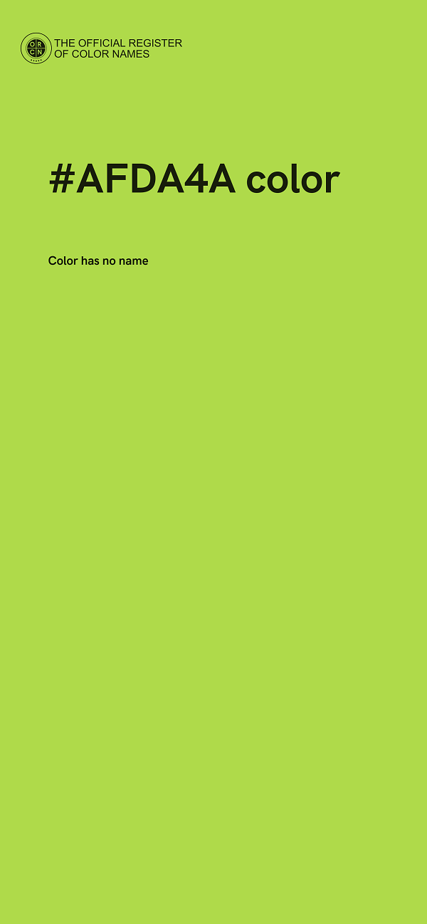 #AFDA4A color image