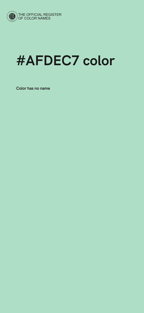 #AFDEC7 color image