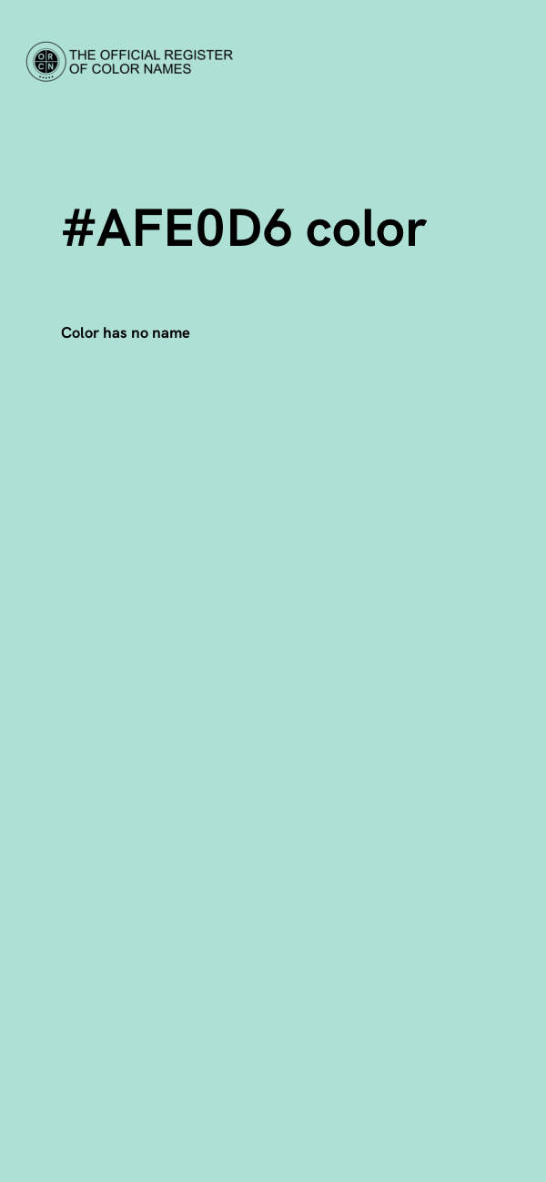 #AFE0D6 color image