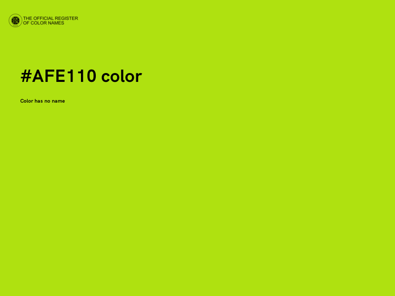 #AFE110 color image