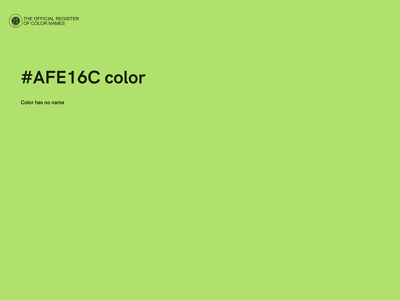 #AFE16C color image