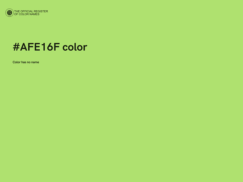 #AFE16F color image