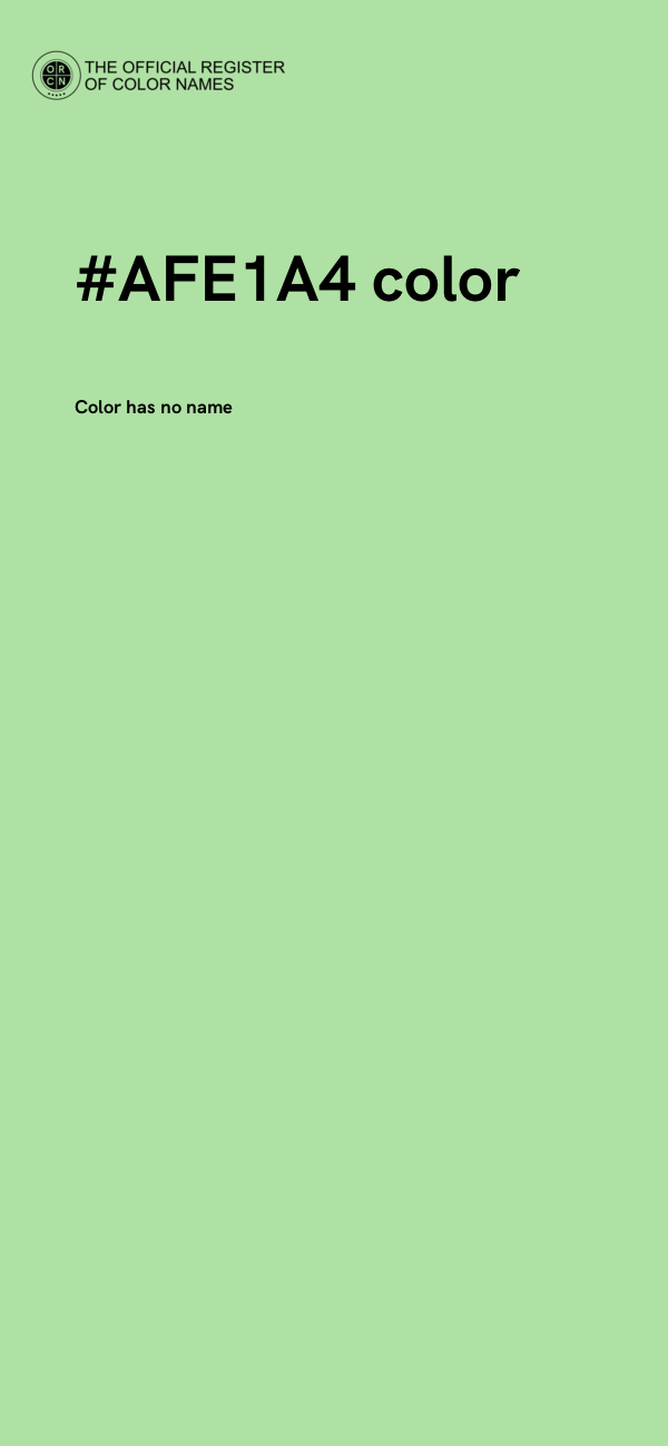 #AFE1A4 color image