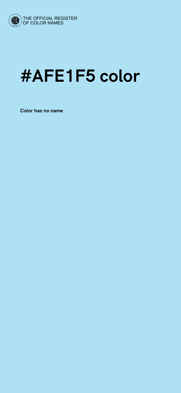 #AFE1F5 color image