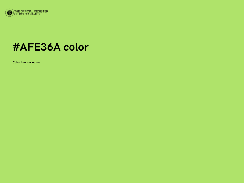 #AFE36A color image
