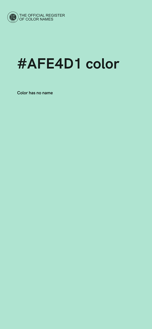 #AFE4D1 color image