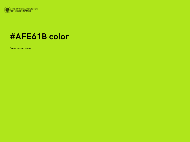 #AFE61B color image