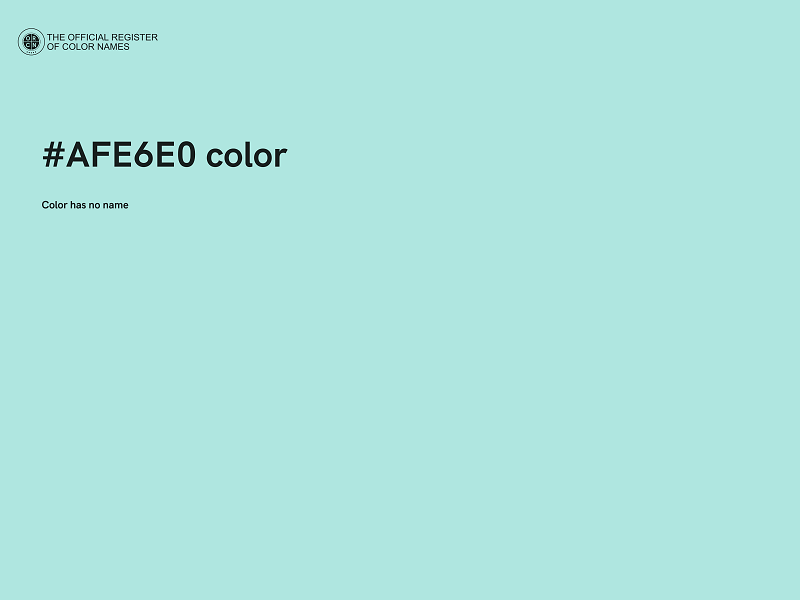 #AFE6E0 color image