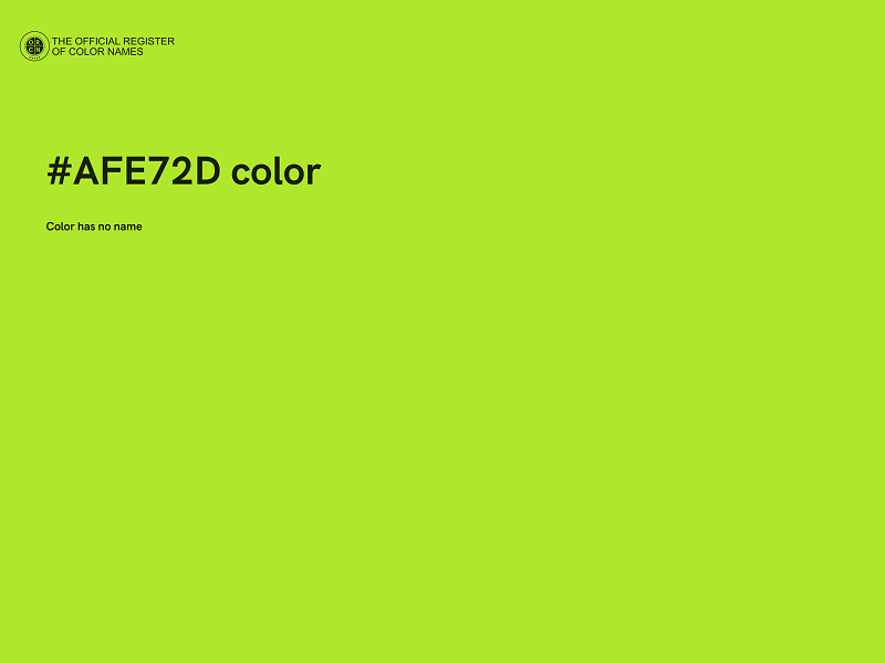 #AFE72D color image