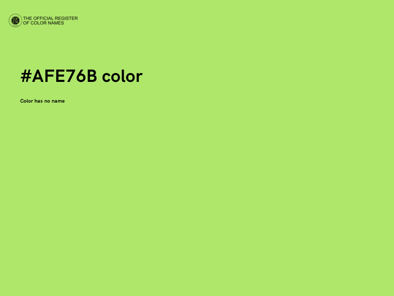 #AFE76B color image