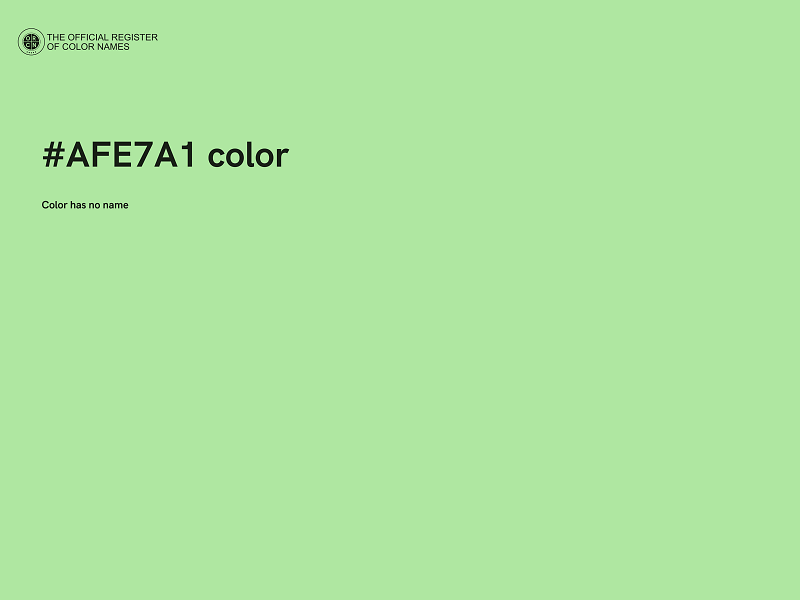 #AFE7A1 color image
