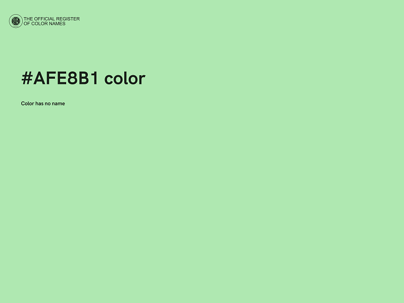 #AFE8B1 color image