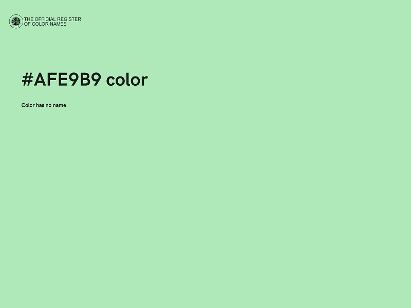 #AFE9B9 color image