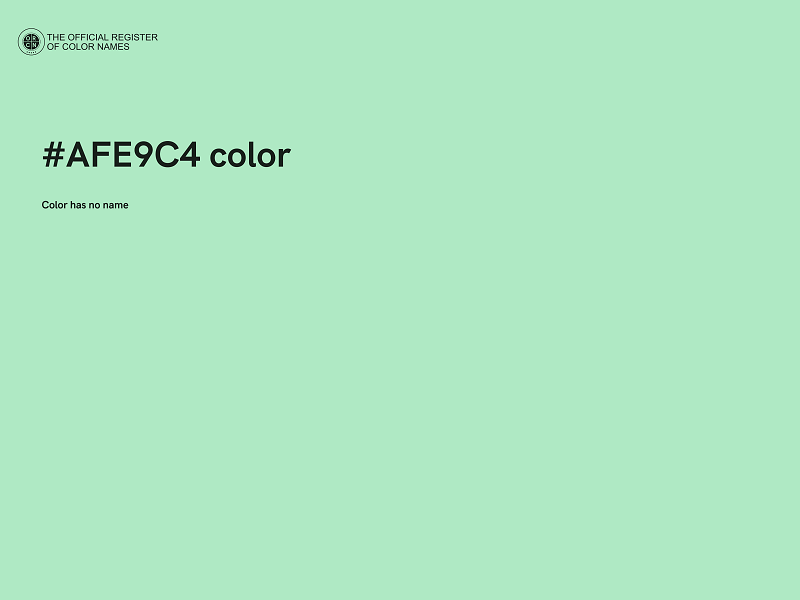 #AFE9C4 color image