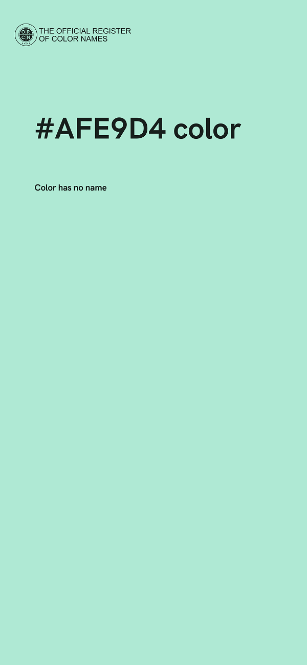 #AFE9D4 color image