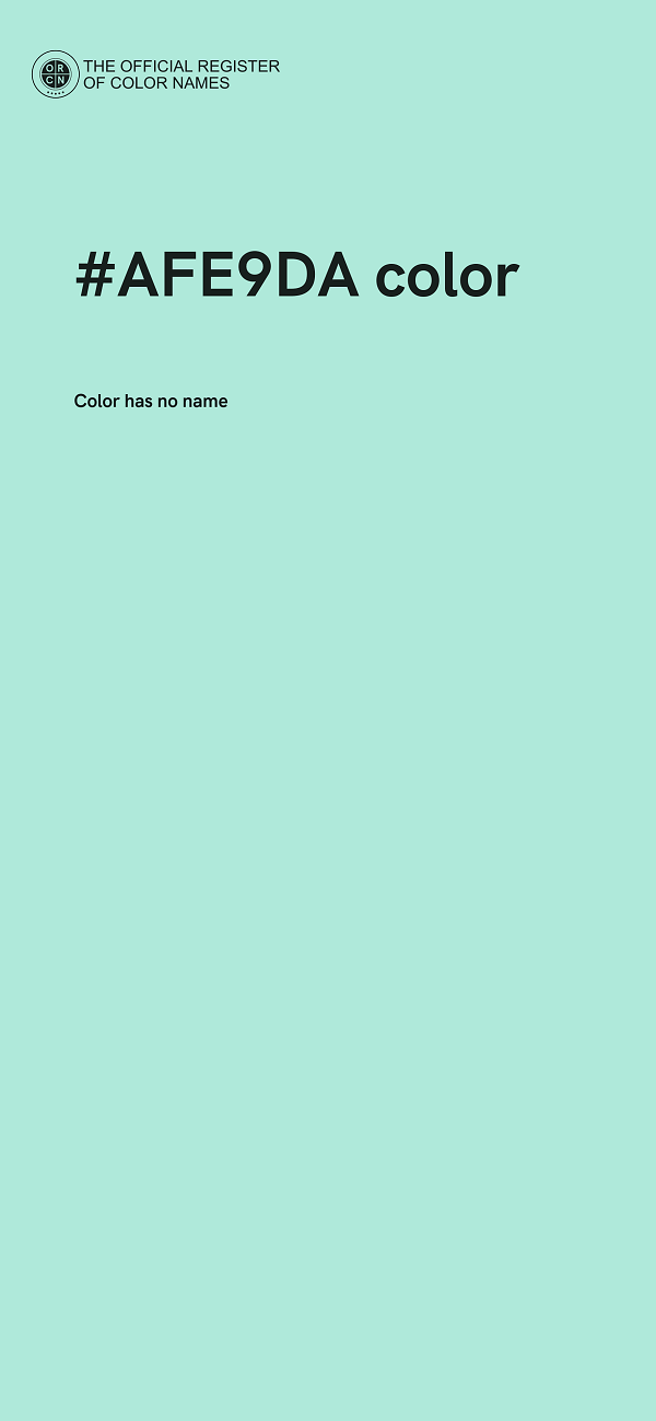 #AFE9DA color image