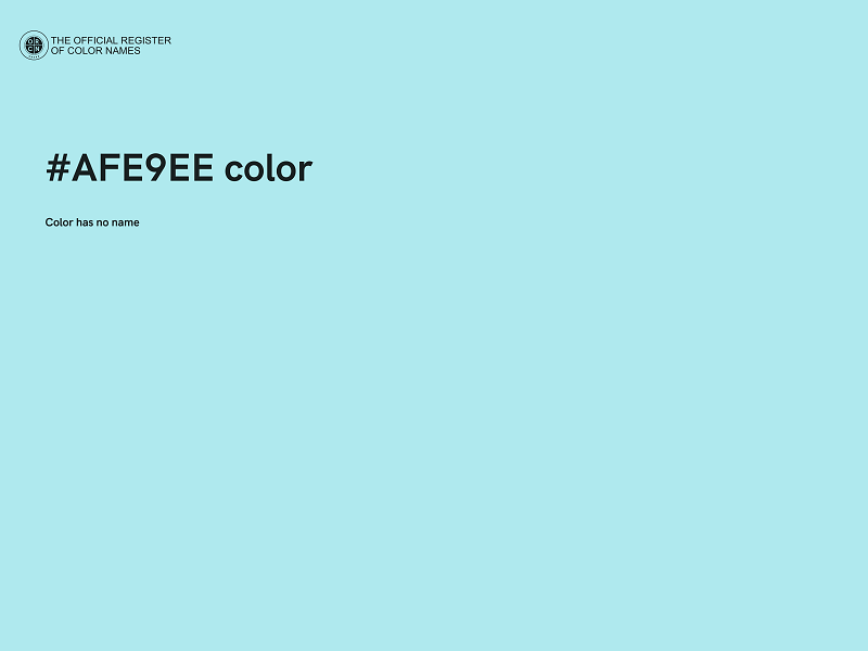 #AFE9EE color image
