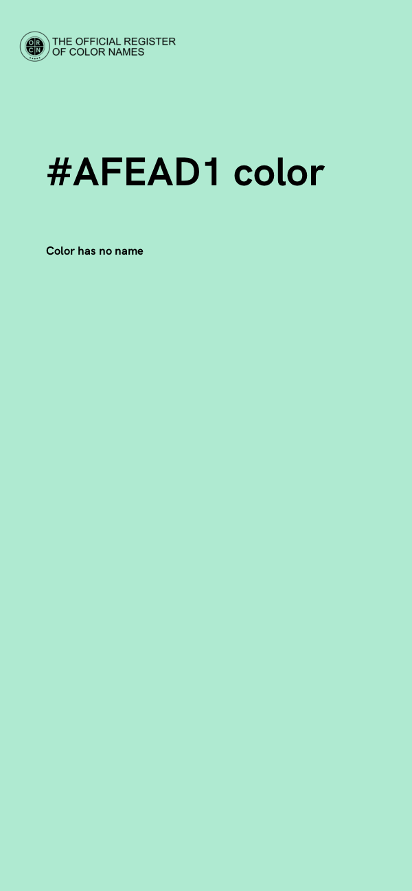 #AFEAD1 color image