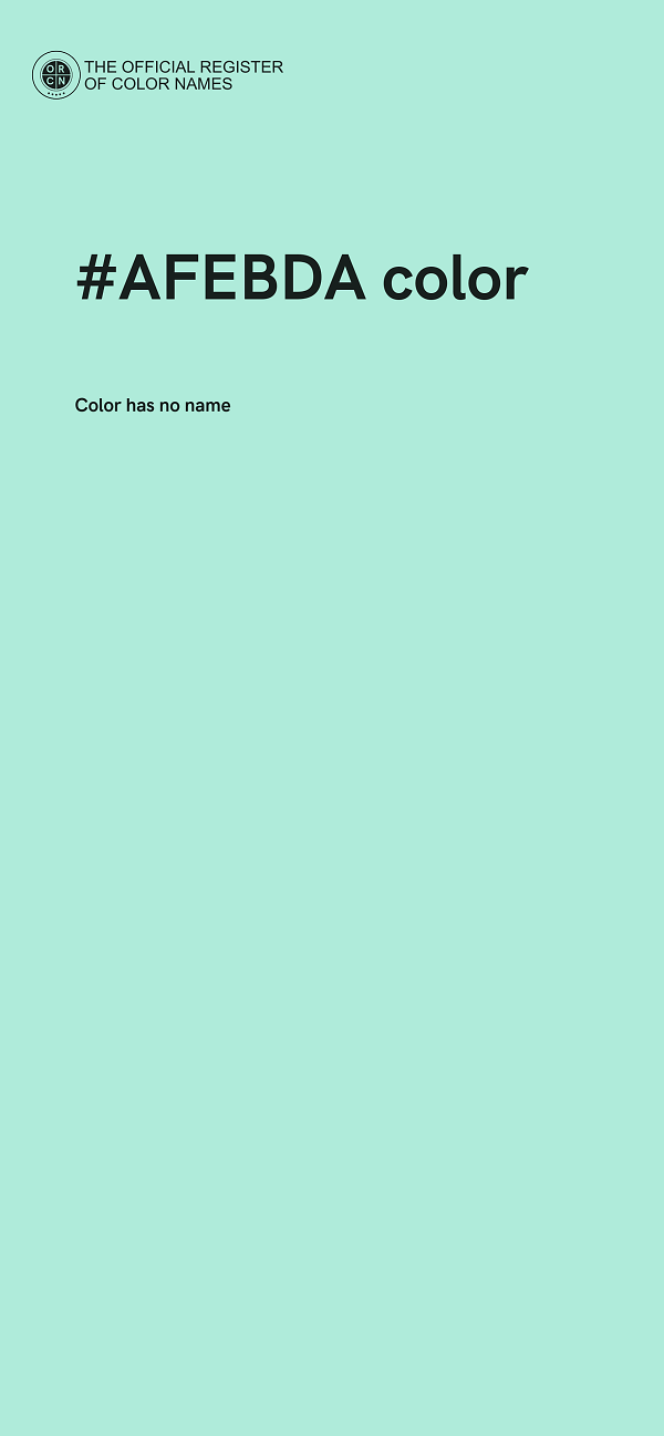 #AFEBDA color image