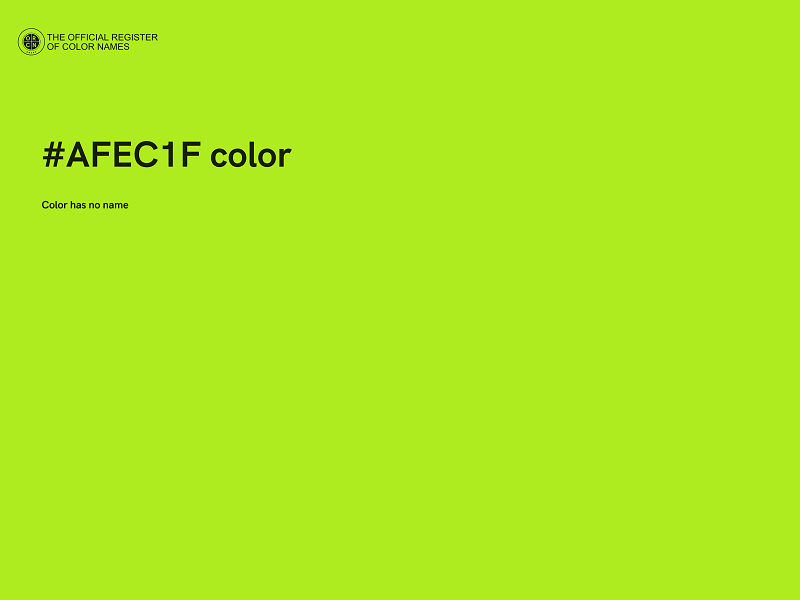 #AFEC1F color image