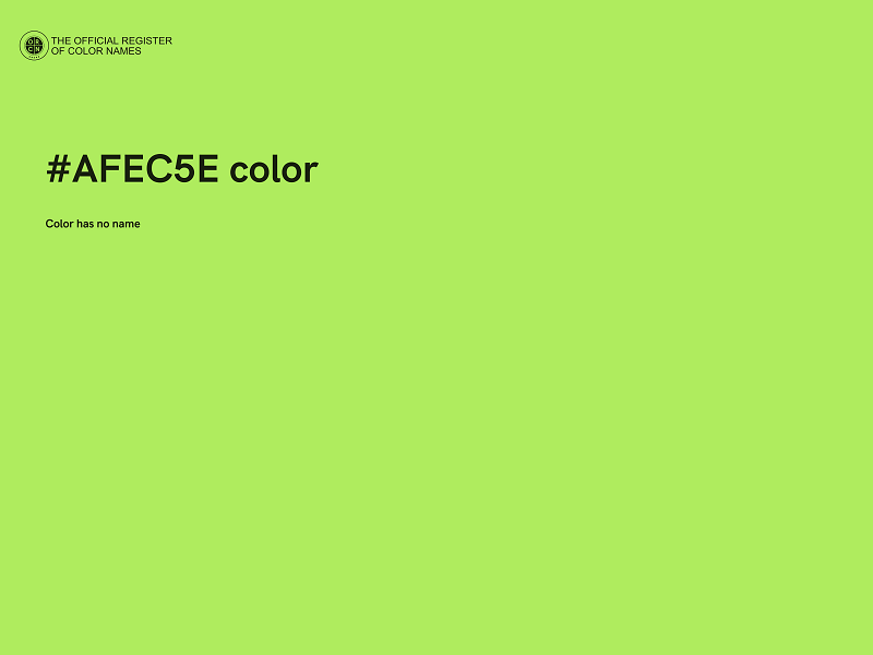 #AFEC5E color image