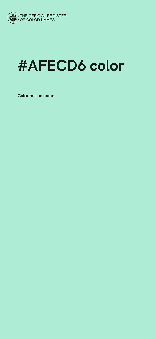 #AFECD6 color image