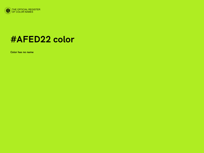 #AFED22 color image
