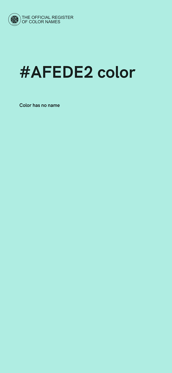 #AFEDE2 color image