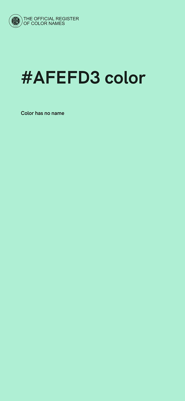 #AFEFD3 color image