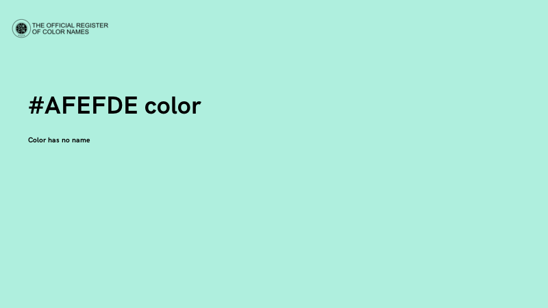#AFEFDE color image