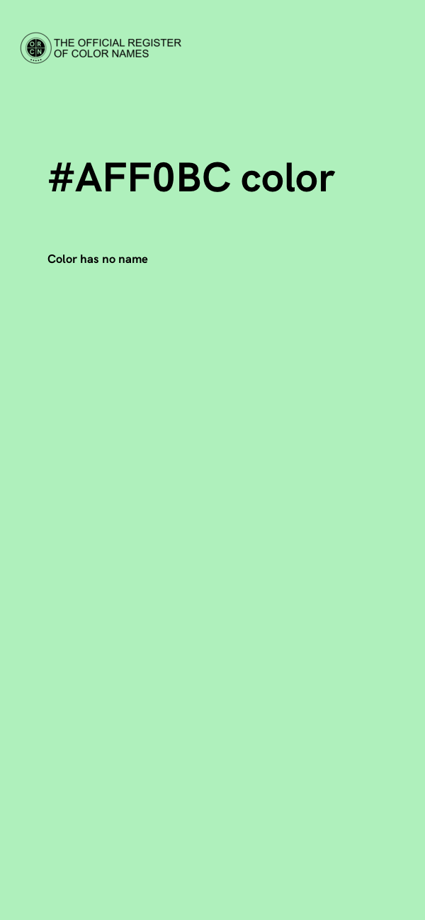 #AFF0BC color image